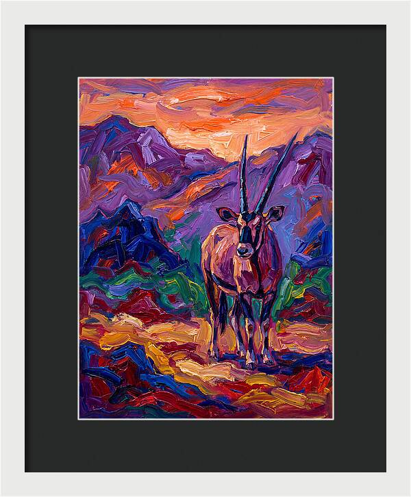 Majestic Beisa Oryx In Colorful Terrain