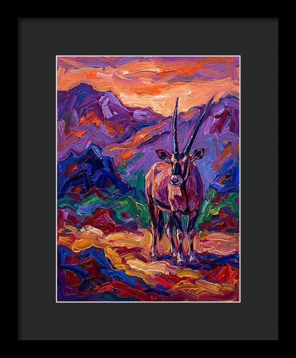 Majestic Beisa Oryx In Colorful Terrain