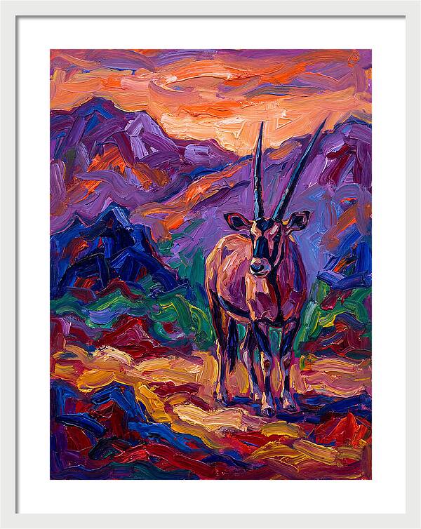 Majestic Beisa Oryx In Colorful Terrain