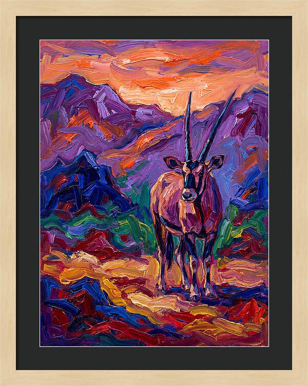 Majestic Beisa Oryx In Colorful Terrain