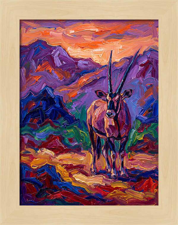 Majestic Beisa Oryx In Colorful Terrain