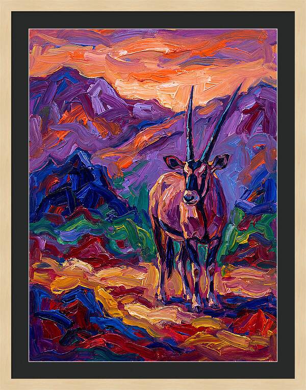Majestic Beisa Oryx In Colorful Terrain