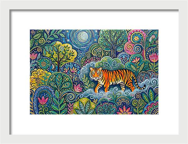 Majestic Bengal Tiger Amidst Lush Greenery