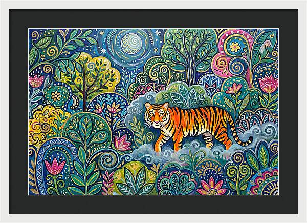 Majestic Bengal Tiger Amidst Lush Greenery