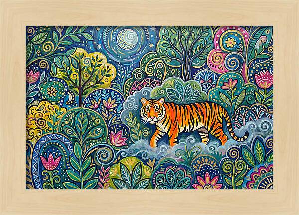 Majestic Bengal Tiger Amidst Lush Greenery