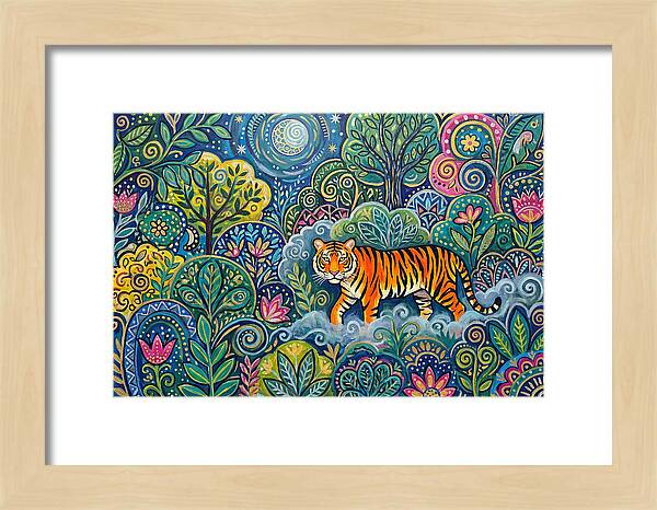 Majestic Bengal Tiger Amidst Lush Greenery