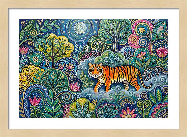 Majestic Bengal Tiger Amidst Lush Greenery