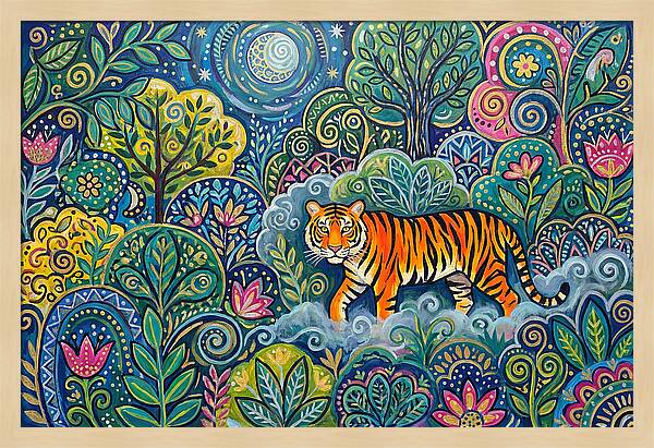 Majestic Bengal Tiger Amidst Lush Greenery