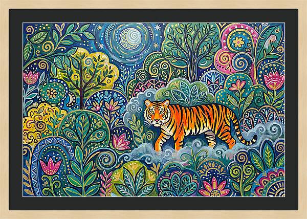 Majestic Bengal Tiger Amidst Lush Greenery