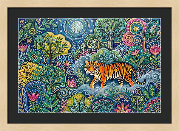 Majestic Bengal Tiger Amidst Lush Greenery
