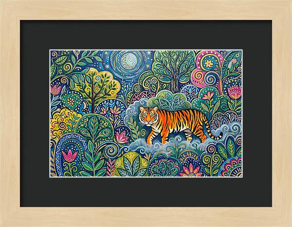 Majestic Bengal Tiger Amidst Lush Greenery