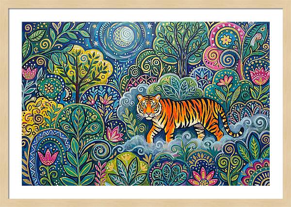 Majestic Bengal Tiger Amidst Lush Greenery