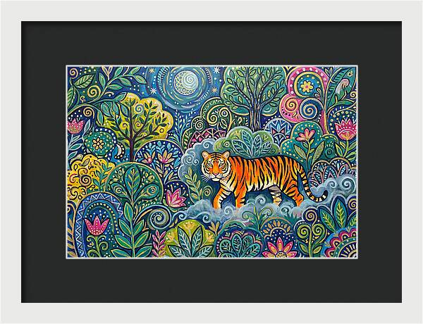 Majestic Bengal Tiger Amidst Lush Greenery