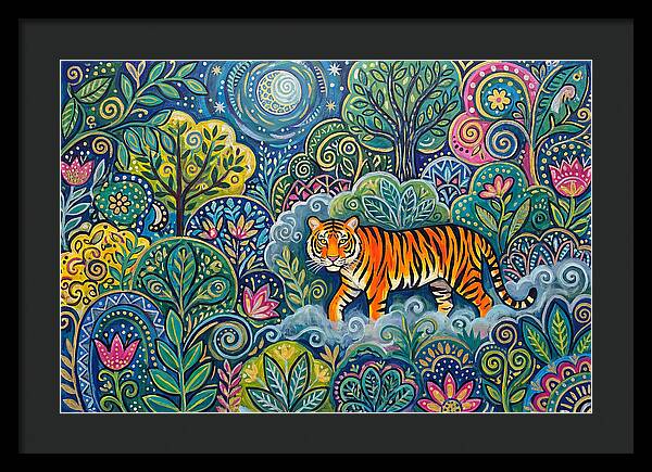 Majestic Bengal Tiger Amidst Lush Greenery