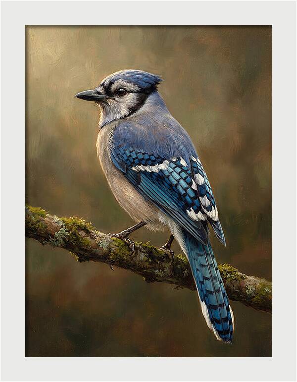 Majestic Blue Jay Display