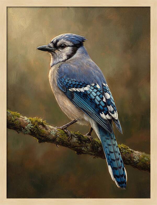 Majestic Blue Jay Display