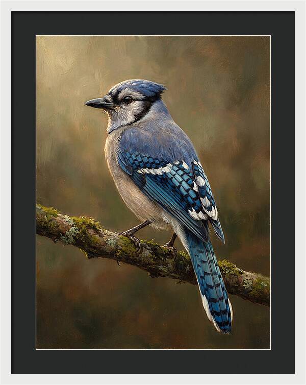 Majestic Blue Jay Display