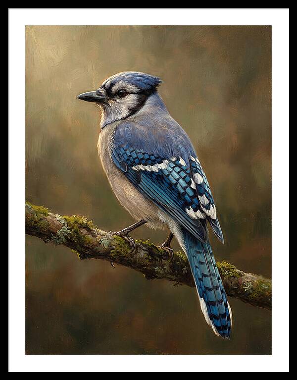 Majestic Blue Jay Display