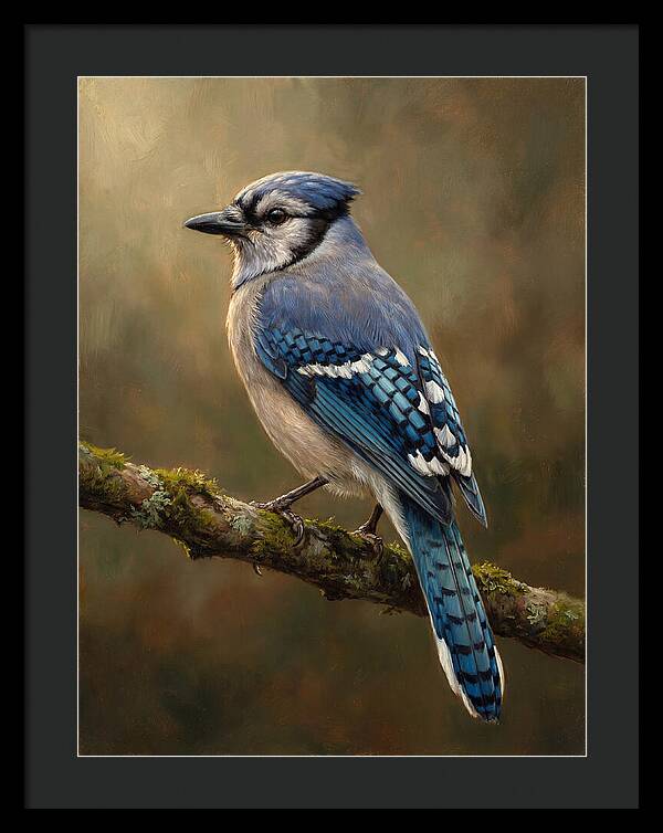 Majestic Blue Jay Display