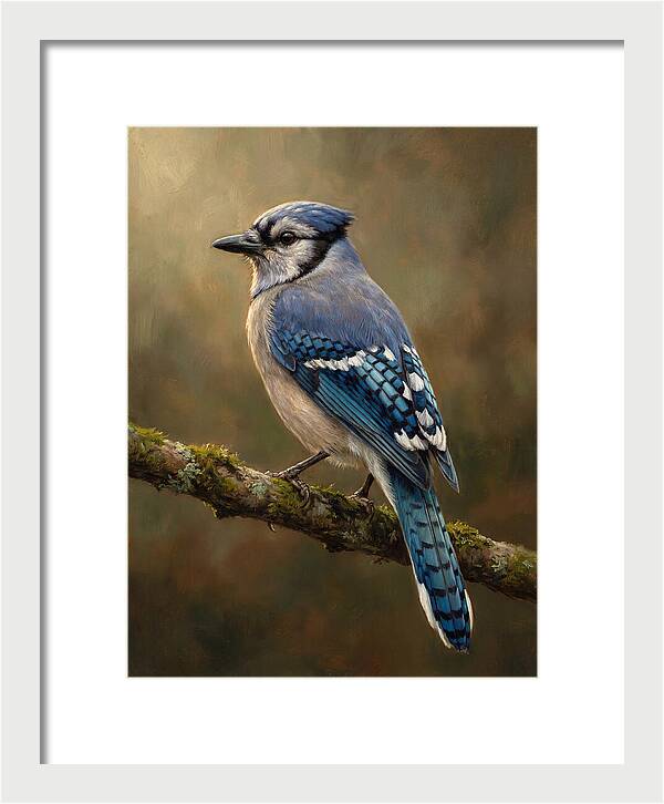 Majestic Blue Jay Display