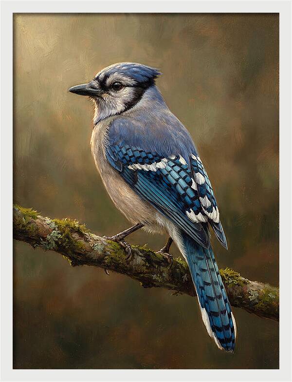 Majestic Blue Jay Display