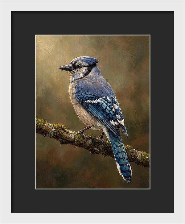 Majestic Blue Jay Display
