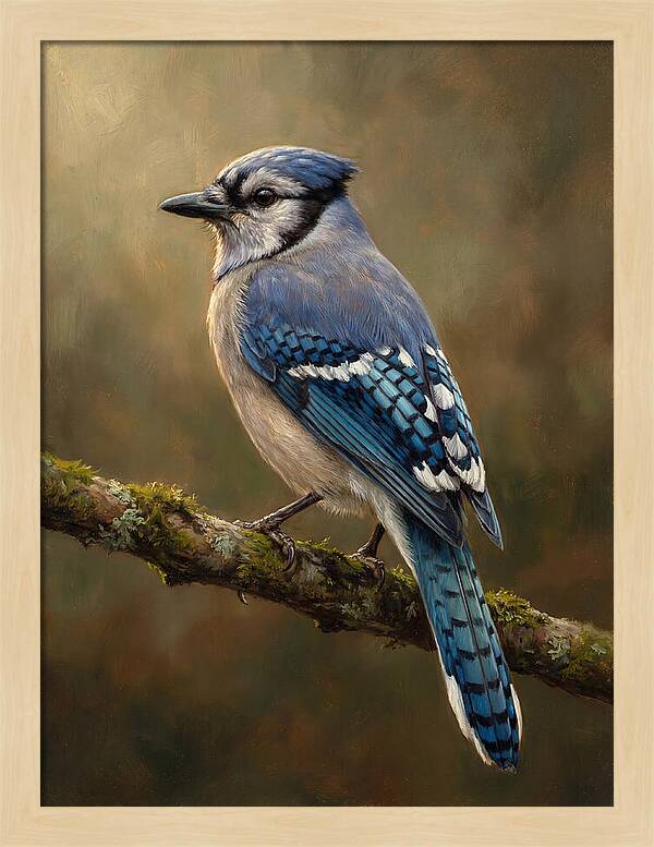 Majestic Blue Jay Display