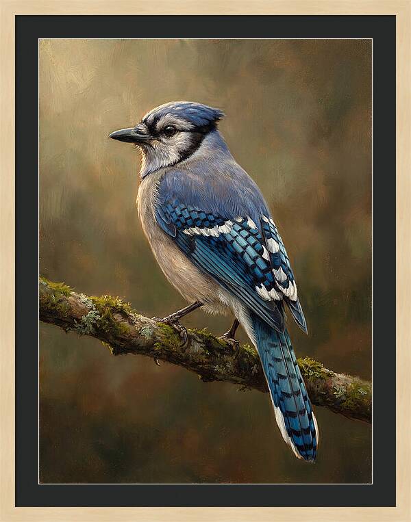 Majestic Blue Jay Display