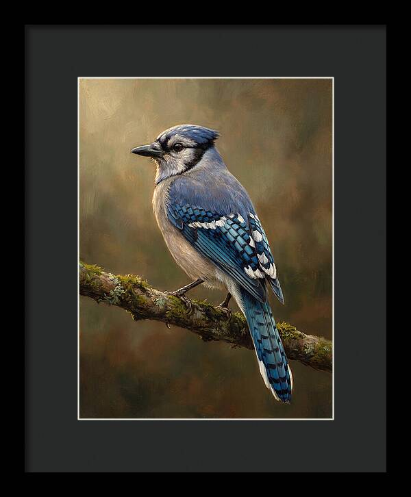 Majestic Blue Jay Display