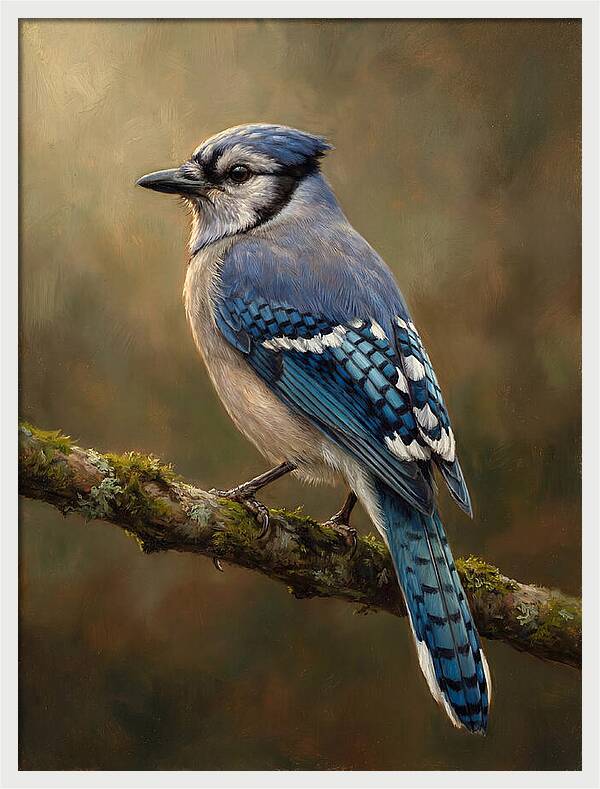 Majestic Blue Jay Display