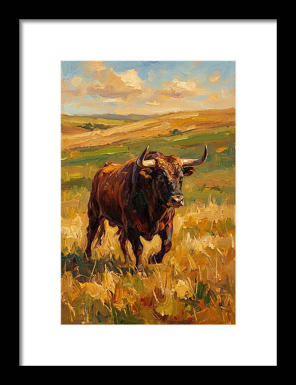 Majestic Bull In Pasture