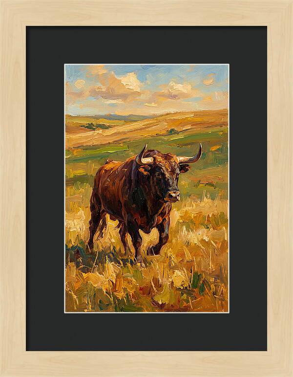 Majestic Bull In Pasture