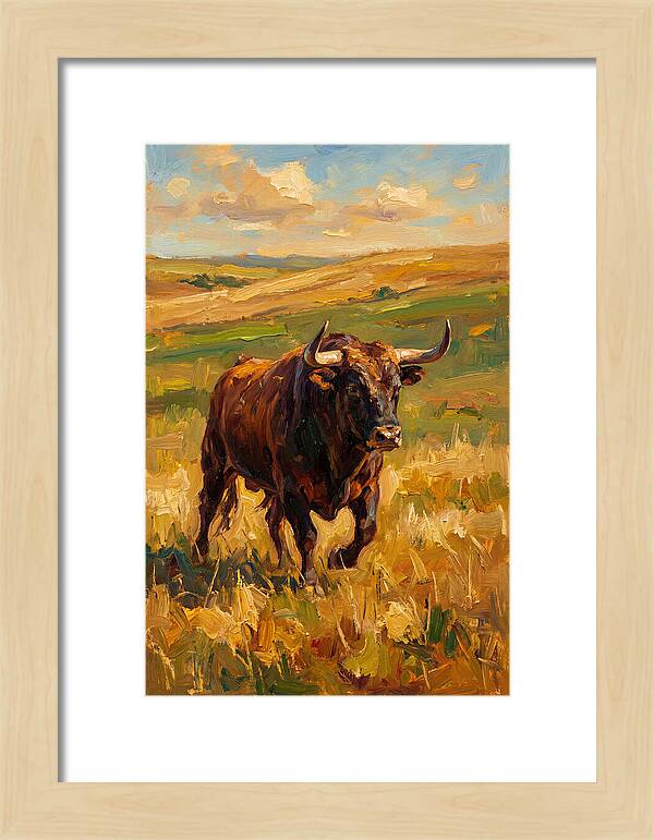 Majestic Bull In Pasture