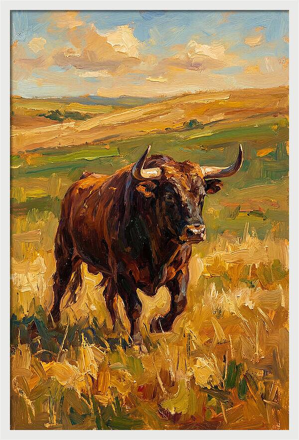 Majestic Bull In Pasture