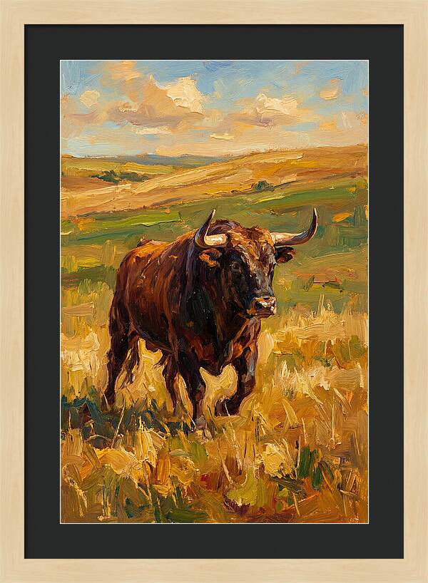Majestic Bull In Pasture
