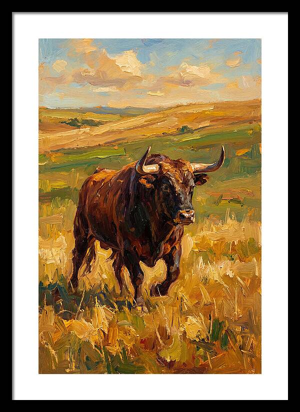 Majestic Bull In Pasture