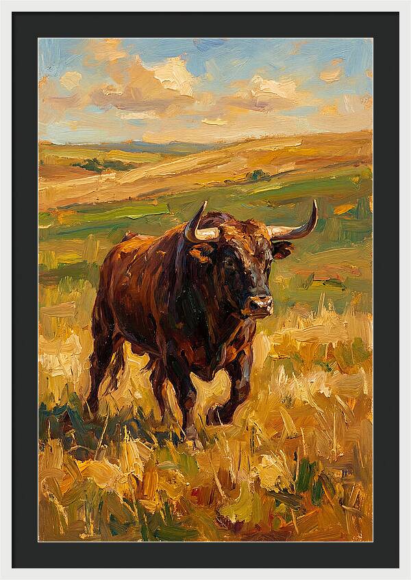 Majestic Bull In Pasture