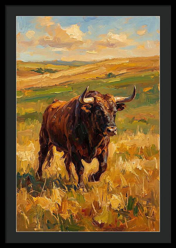 Majestic Bull In Pasture