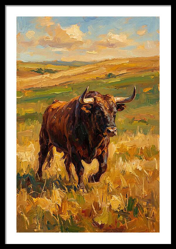 Majestic Bull In Pasture