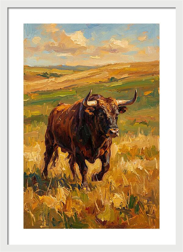Majestic Bull In Pasture