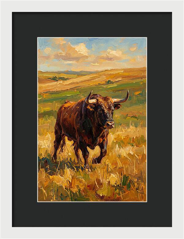 Majestic Bull In Pasture