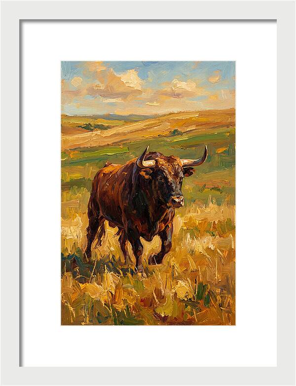 Majestic Bull In Pasture