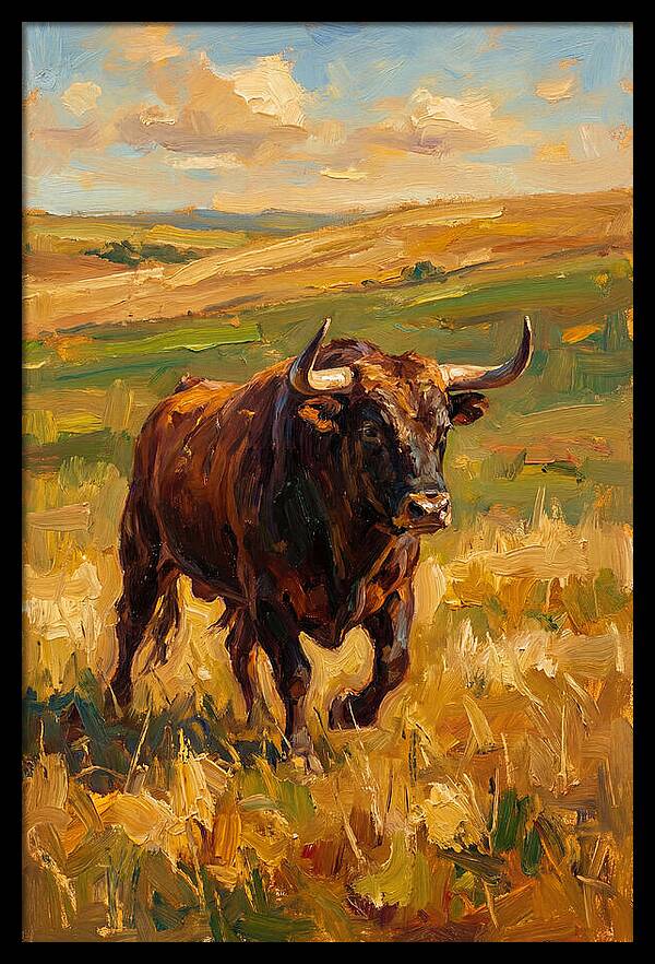 Majestic Bull In Pasture