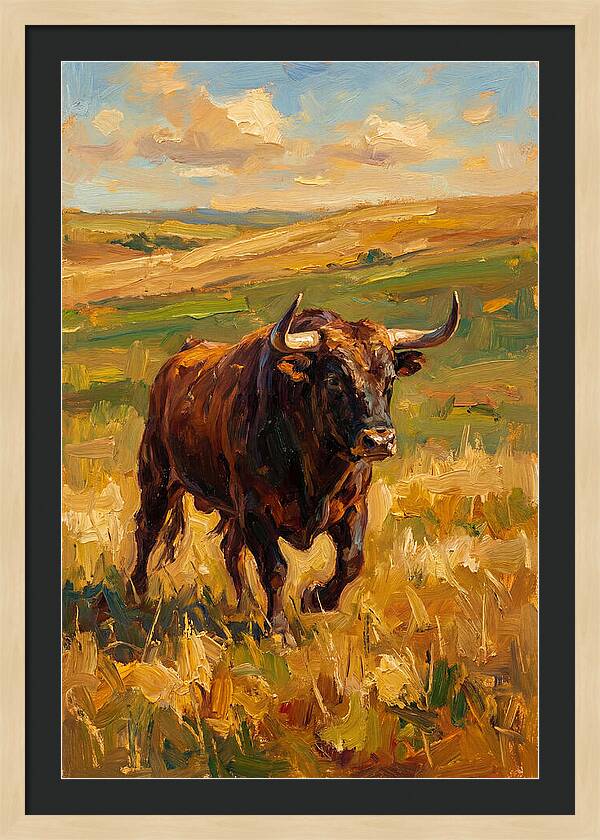 Majestic Bull In Pasture