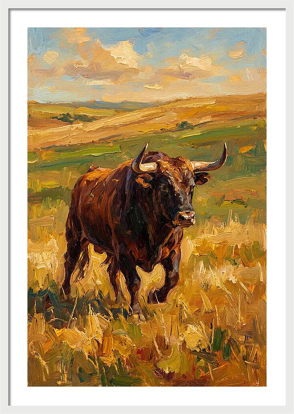 Majestic Bull In Pasture