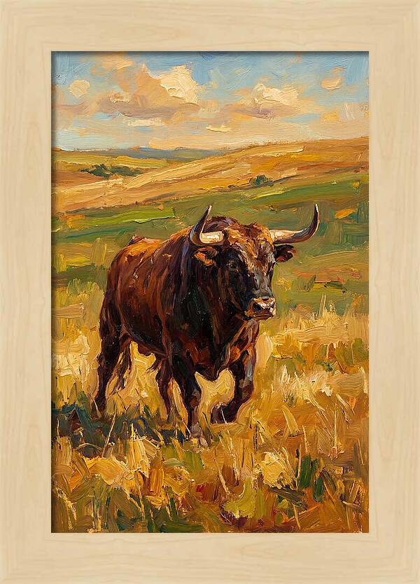 Majestic Bull In Pasture