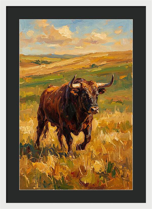 Majestic Bull In Pasture