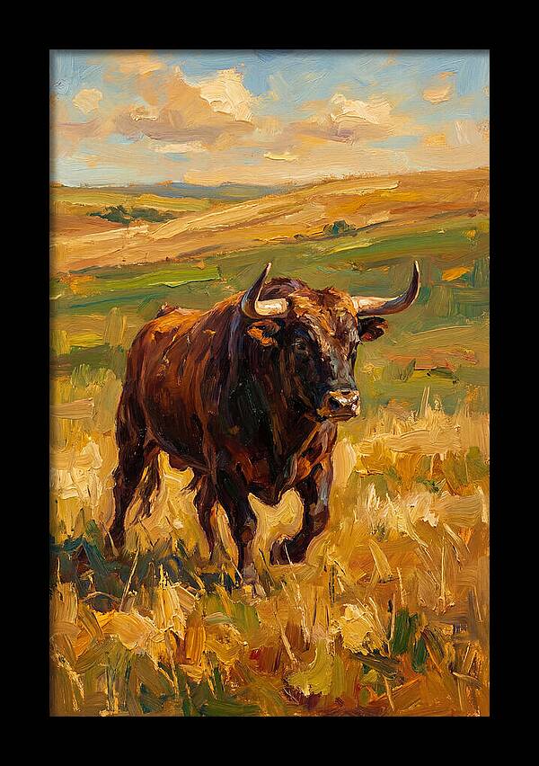 Majestic Bull In Pasture