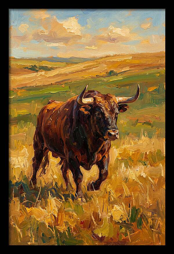 Majestic Bull In Pasture