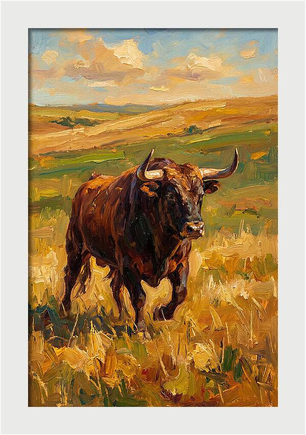 Majestic Bull In Pasture